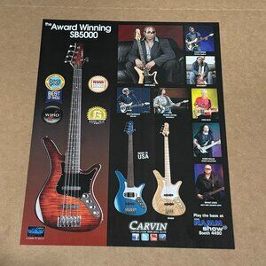 Sekou Bunch / Englen / Buck / Barney / Farmer - Carvin Guitars - 2012 Print Ad